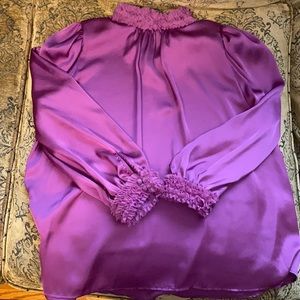 Zara silk purple blouse